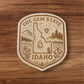 The Gem State Magnet – Idaho Icons in Shield Design