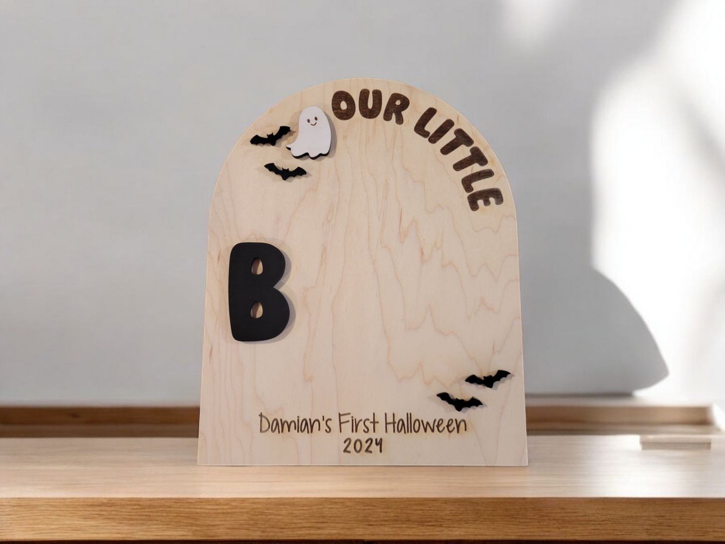 Our Little Boo Footprint Sign