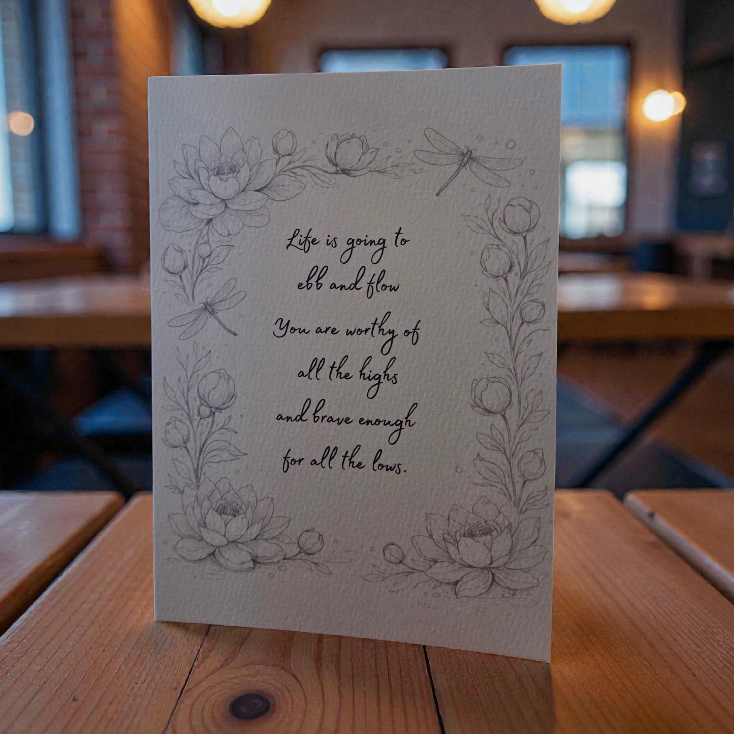 diy watercolor card encouragement healing quote floral frame