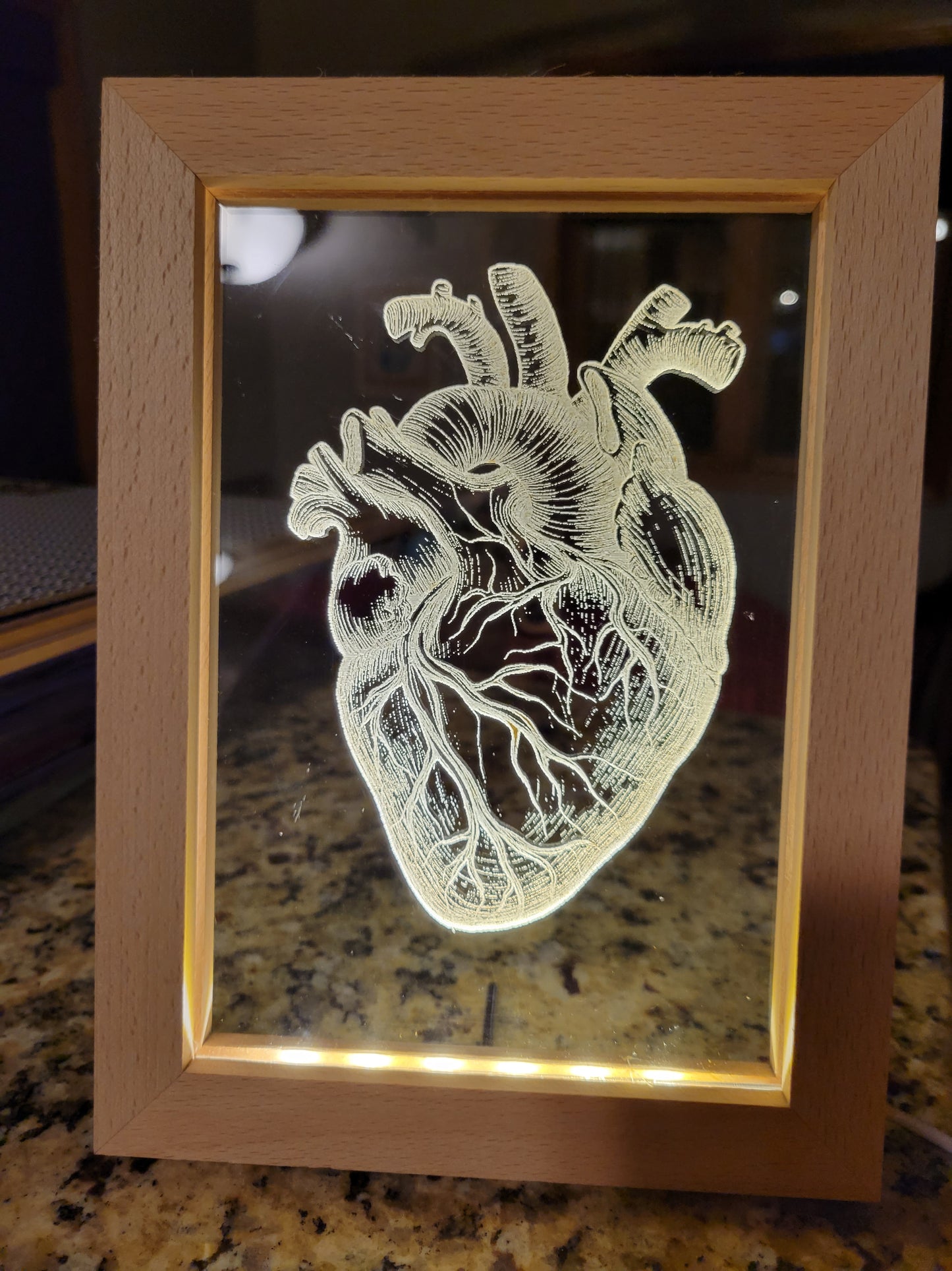 Acrylic Framed LED Lit Heart