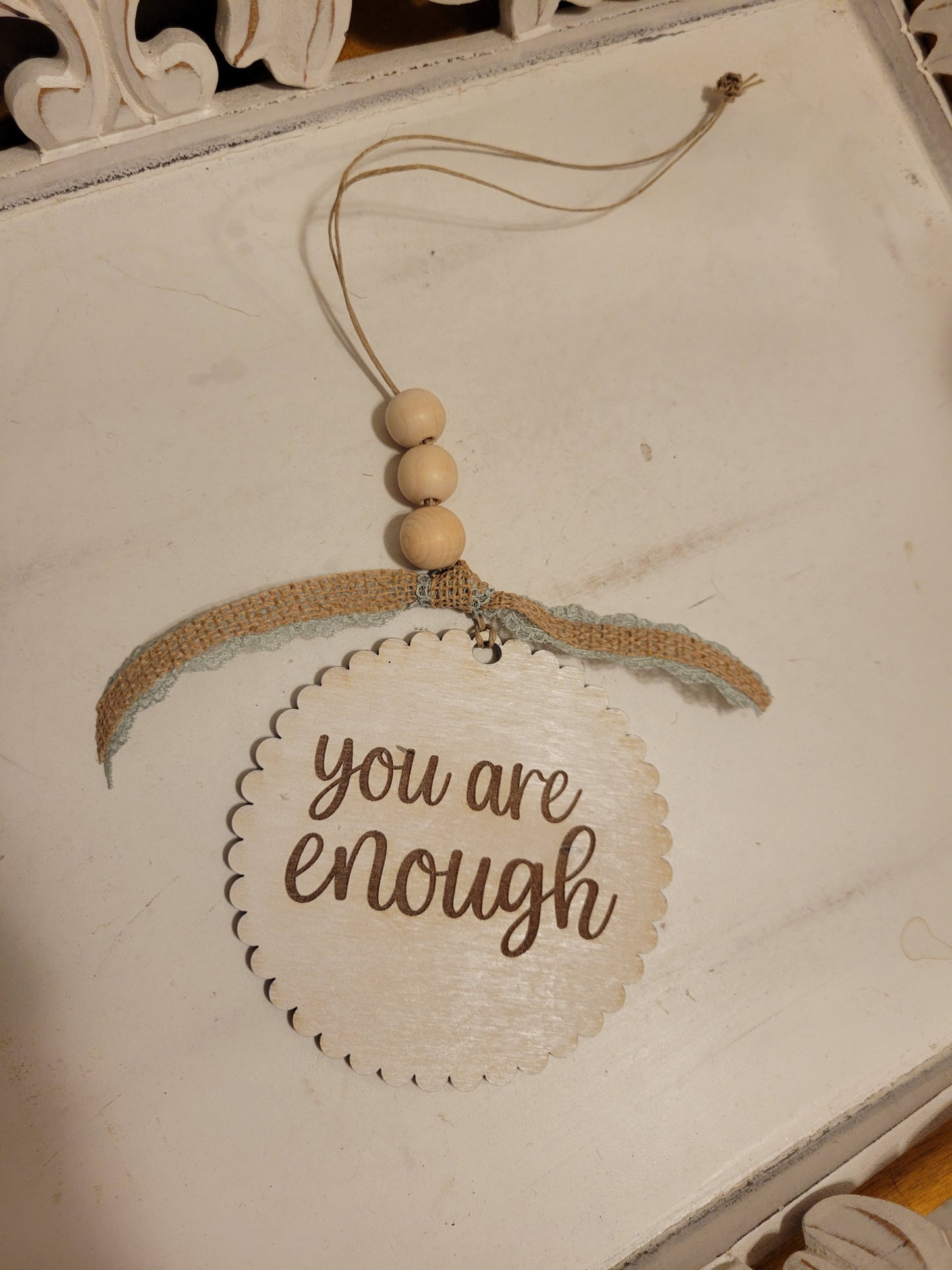 You Are Enough Car Charm
