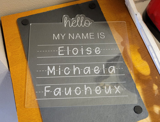 Custom Acrylic Name Tracing Board