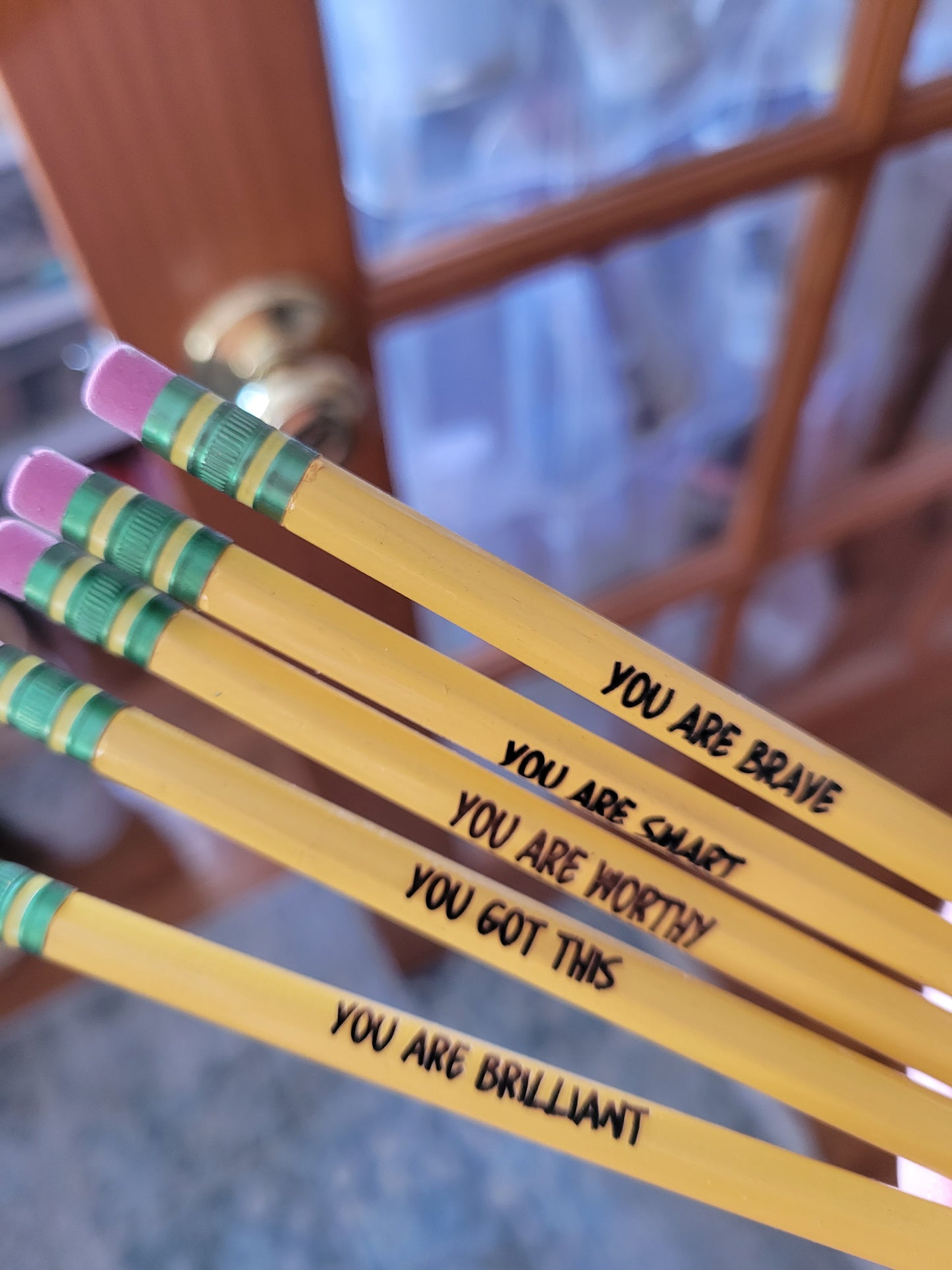 Engraved Affirmation Pencils - Set of 5